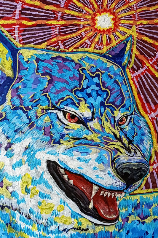 Original Abstract Painting "Apex Predator" Art by Ben Gilden acrylic paint on canvas 60.5 × 91 cm My Store