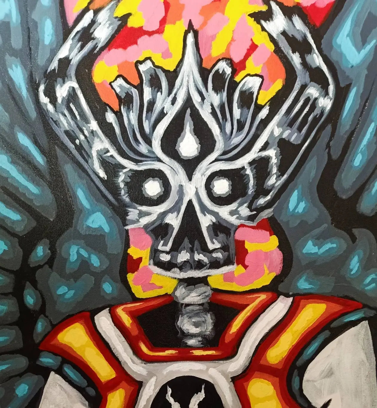 Original abstract painting "Antecedent" Art by Ben Gilden acrylic paint on canvas 143×80 cm My Store