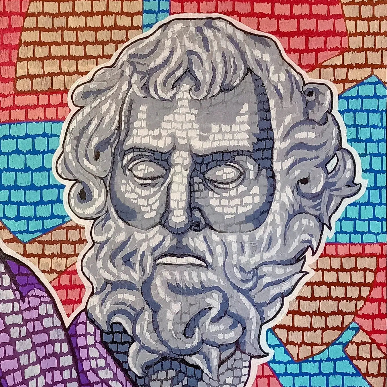 Original abstract painting "The Philosophers stone" Art by Ben Gilden acrylic paint on canvas 100.5 × 123 cm Ben Gilden