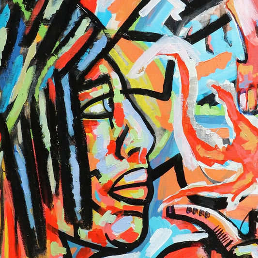 Original painting "Eternal Reflection" by Artist Ben Gilden acrylic on canvas 76×76 cm My Store