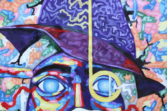 Original painting "The Poet" by Artist Ben Gilden acrylic on canvas 100×75 cm Ben Gilden