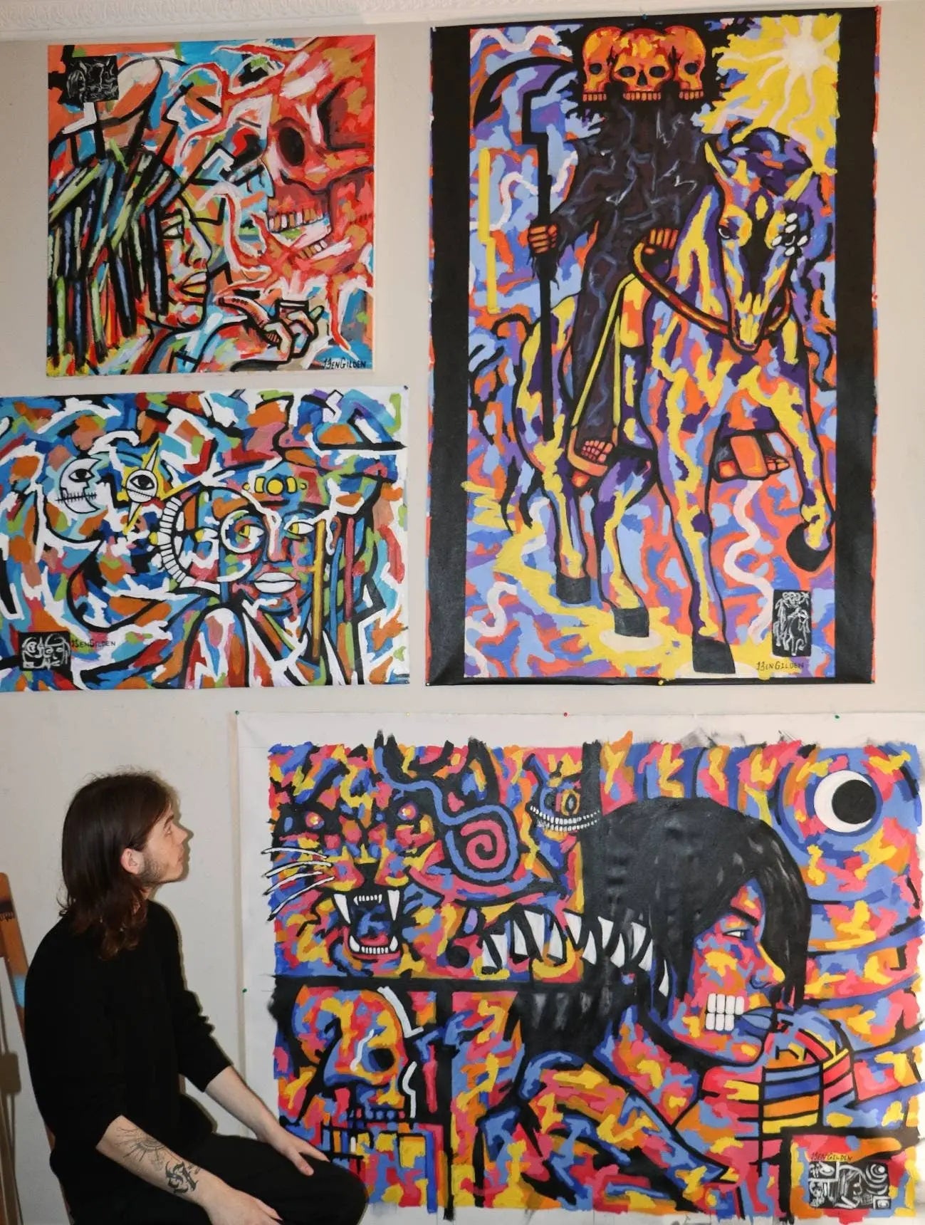 Original painting "phantasm" by Artist Ben Gilden acrylic on canvas 105×145 cm My Store